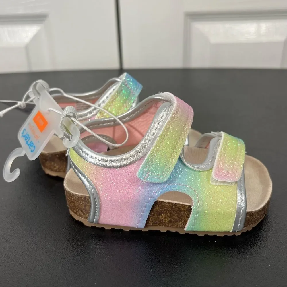 Carter's Just One You Baby Girls' Rainbow Olive First Walker‎ Sandals